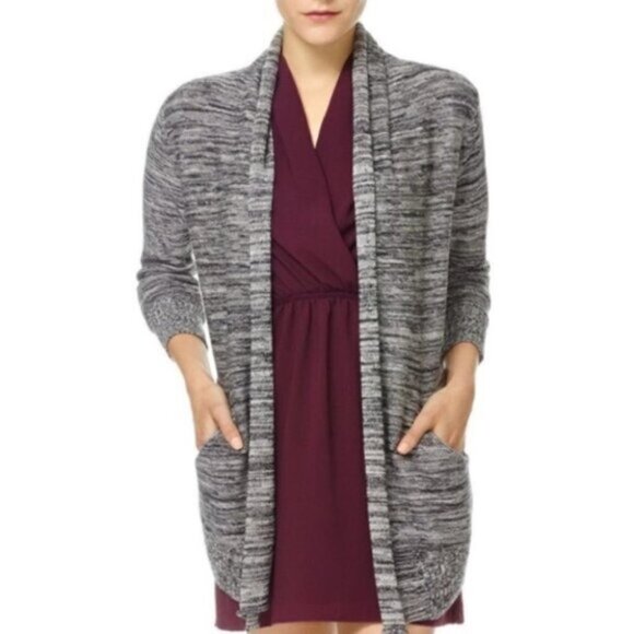 Wilfred Aritzia Flaubert Cardigan Sweater Duster Heathered Gray Draped Size XS - Picture 4 of 15